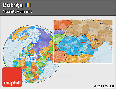 Political Location Map of Bistriţa