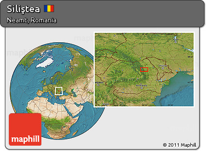 Satellite Location Map of Siliştea