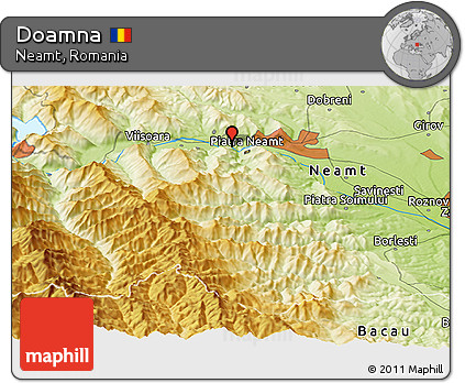 Physical Panoramic Map of Doamna