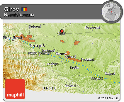 Physical Panoramic Map of Girov