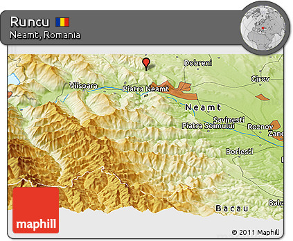 Physical Panoramic Map of Runcu