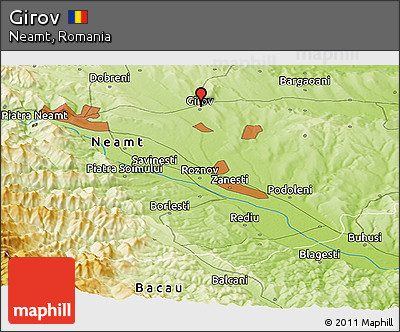 Physical Panoramic Map of Girov