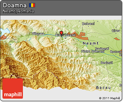 Physical Panoramic Map of Doamna