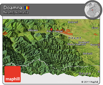 Satellite Panoramic Map of Doamna