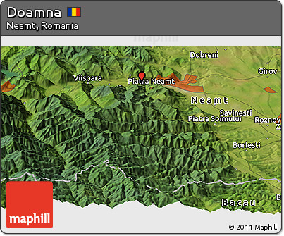 Satellite Panoramic Map of Doamna
