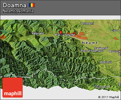 Satellite Panoramic Map of Doamna