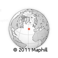 Outline Map of the Area around 46° 51' 18" N, 27° 58' 30" W, rectangular outline