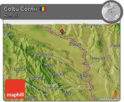 Satellite 3D Map of Colţu Cornii