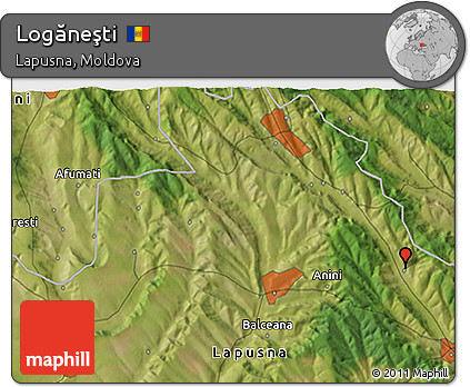 Satellite 3D Map of Logăneşti