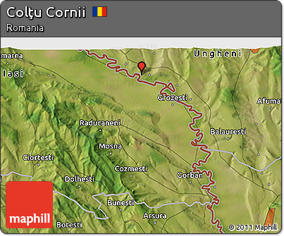 Satellite 3D Map of Colţu Cornii