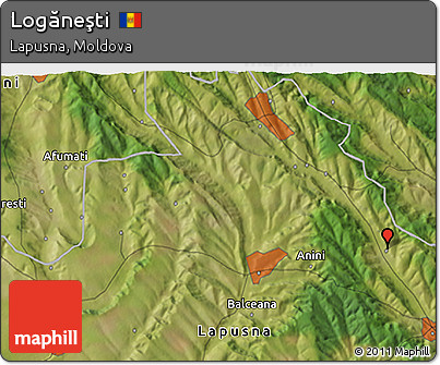 Satellite 3D Map of Logăneşti