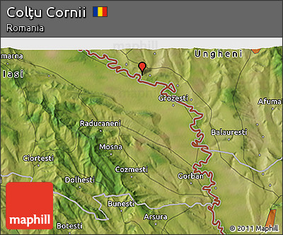 Satellite 3D Map of Colţu Cornii