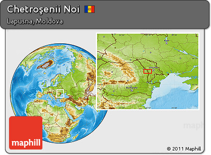 Physical Location Map of Chetroşenii Noi