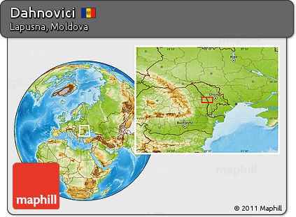 Physical Location Map of Dahnovici