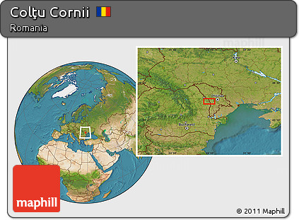 Satellite Location Map of Colţu Cornii