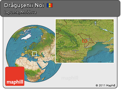 Satellite Location Map of Drăguşenii Noi