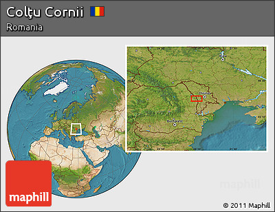 Satellite Location Map of Colţu Cornii