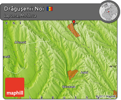 Physical Map of Drăguşenii Noi