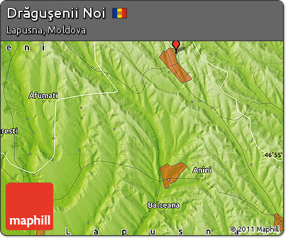 Physical Map of Drăguşenii Noi