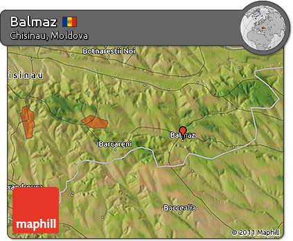 Satellite 3D Map of Balmaz