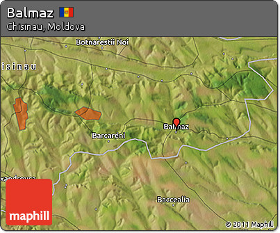 Satellite 3D Map of Balmaz
