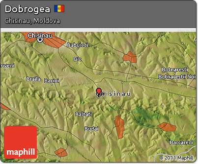 Satellite 3D Map of Dobrogea