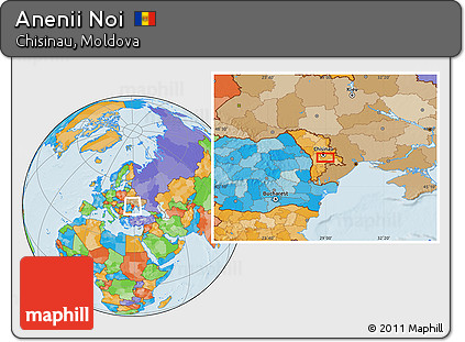 Political Location Map of Anenii Noi