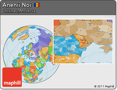 Political Location Map of Anenii Noi