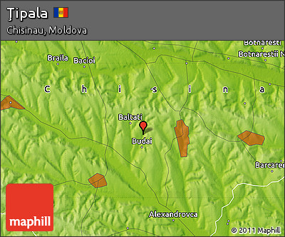 Physical Map of Ţipala