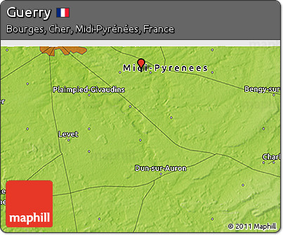 Physical 3D Map of Guerry