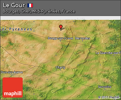 Satellite 3D Map of Le Gour