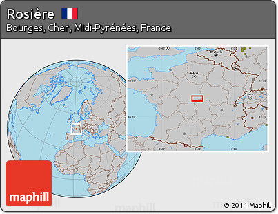 Gray Location Map of Rosière