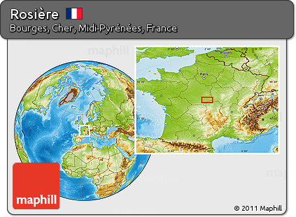 Physical Location Map of Rosière