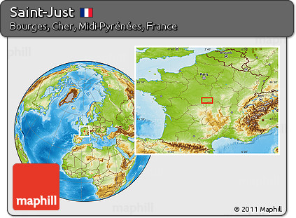 Physical Location Map of Saint-Just