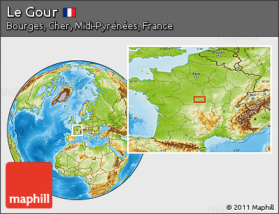 Physical Location Map of Le Gour