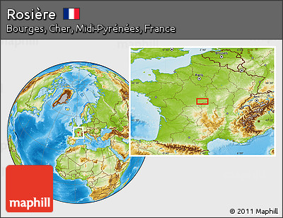 Physical Location Map of Rosière