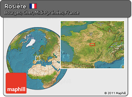 Satellite Location Map of Rosière