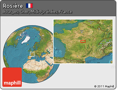 Satellite Location Map of Rosière