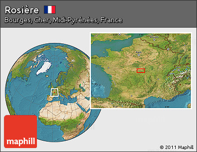 Satellite Location Map of Rosière