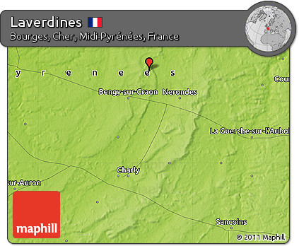 Physical Map of Laverdines