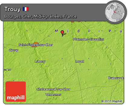 Physical Map of Trouy