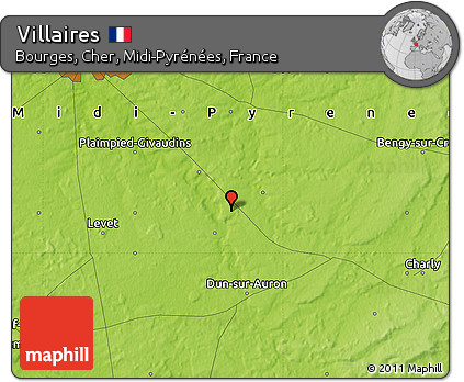 Physical Map of Villaires