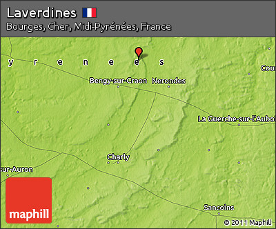 Physical Map of Laverdines