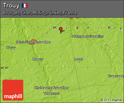 Physical Map of Trouy