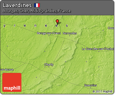 Physical Map of Laverdines