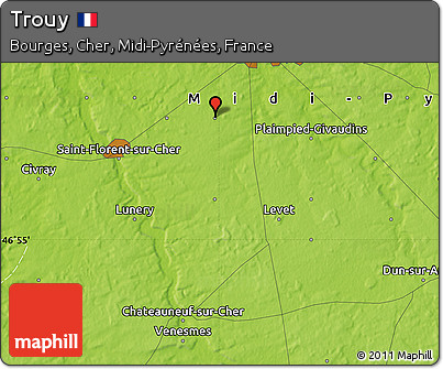 Physical Map of Trouy