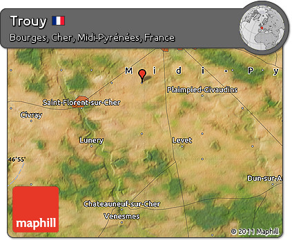 Satellite Map of Trouy