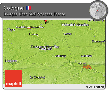 Physical Panoramic Map of Cologne