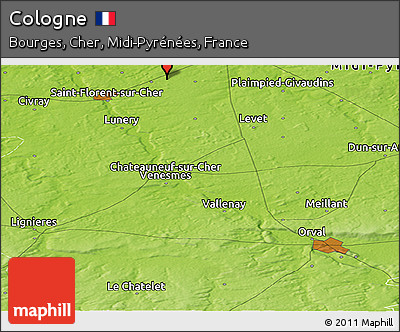 Physical Panoramic Map of Cologne