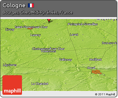 Physical Panoramic Map of Cologne